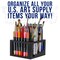 60 Hole Multi-Level Plastic Organization Rack Pencil, Brush &#x26; Supply Holder - Desk Stand Holding Rack for Pens, Paint Brushes, Colored Pencils Markers
